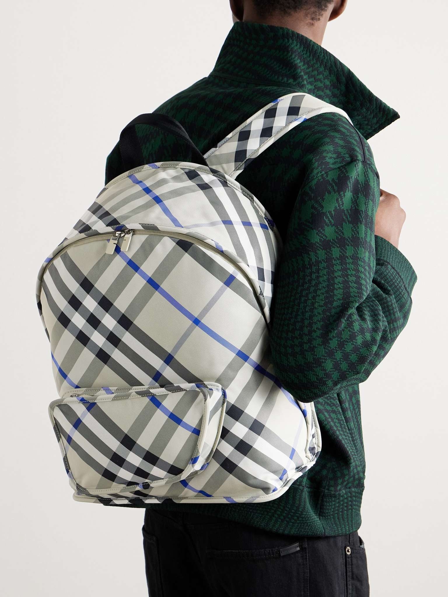 Checked Nylon-Twill Backpack - 2