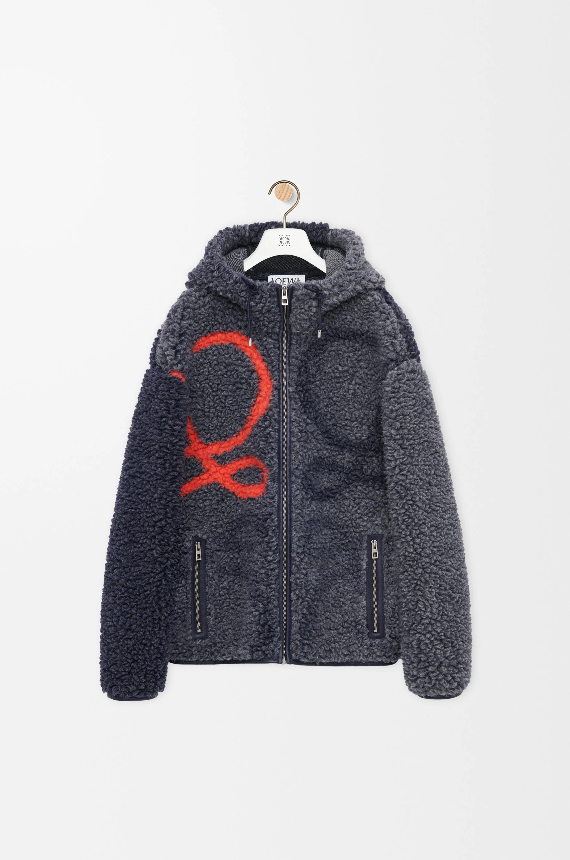 Hooded jacket in wool blend - 1