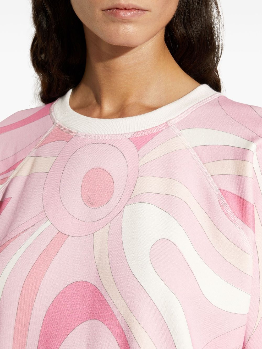 Marmo-print fleece sweatshirt - 5