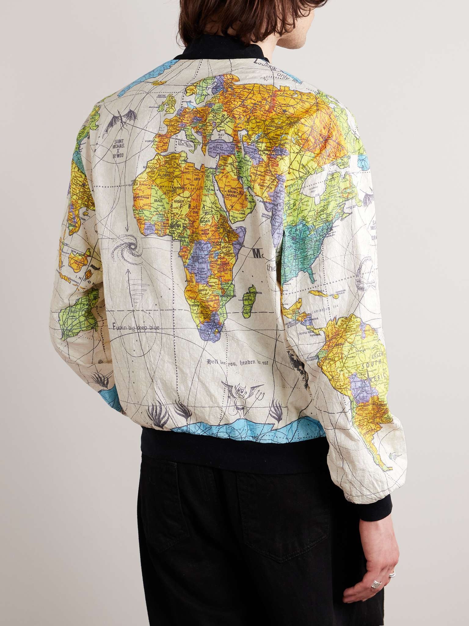 + Dr. Woo Printed Shell Bomber Jacket - 3