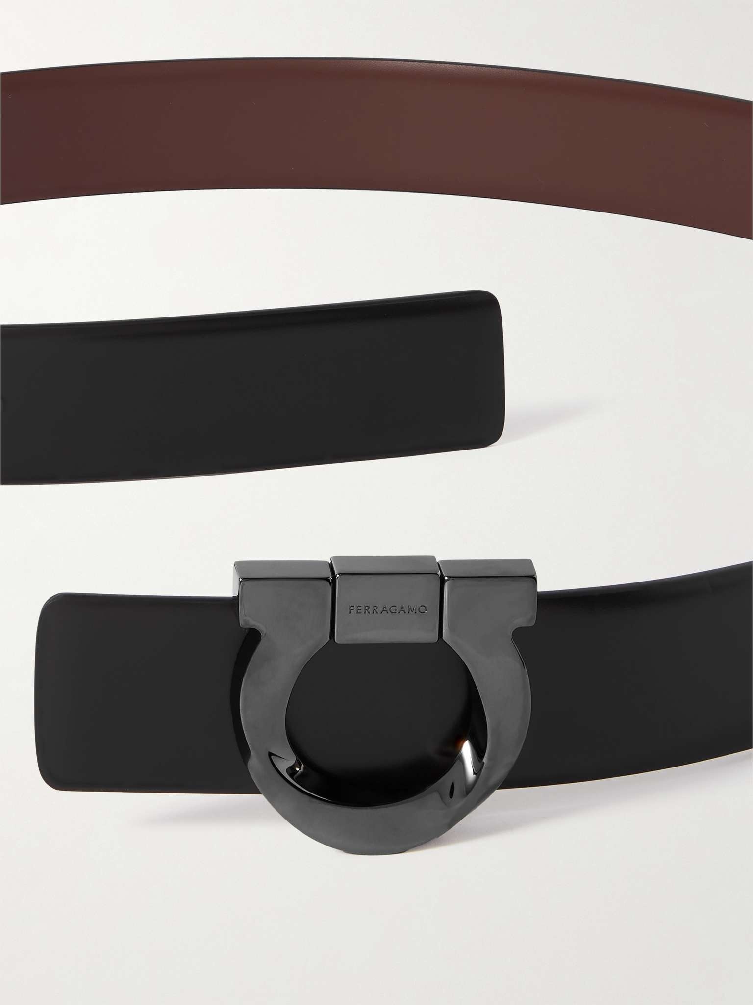3.5cm Gancini Reversible Leather Belt - 2