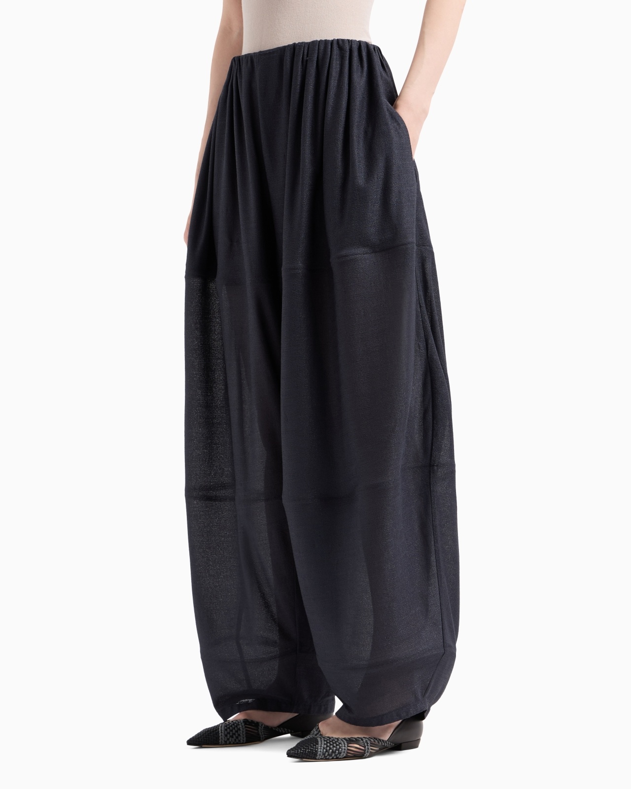 LIGHTWEIGHT VISCOSE JERSEY TROUSERS - 3