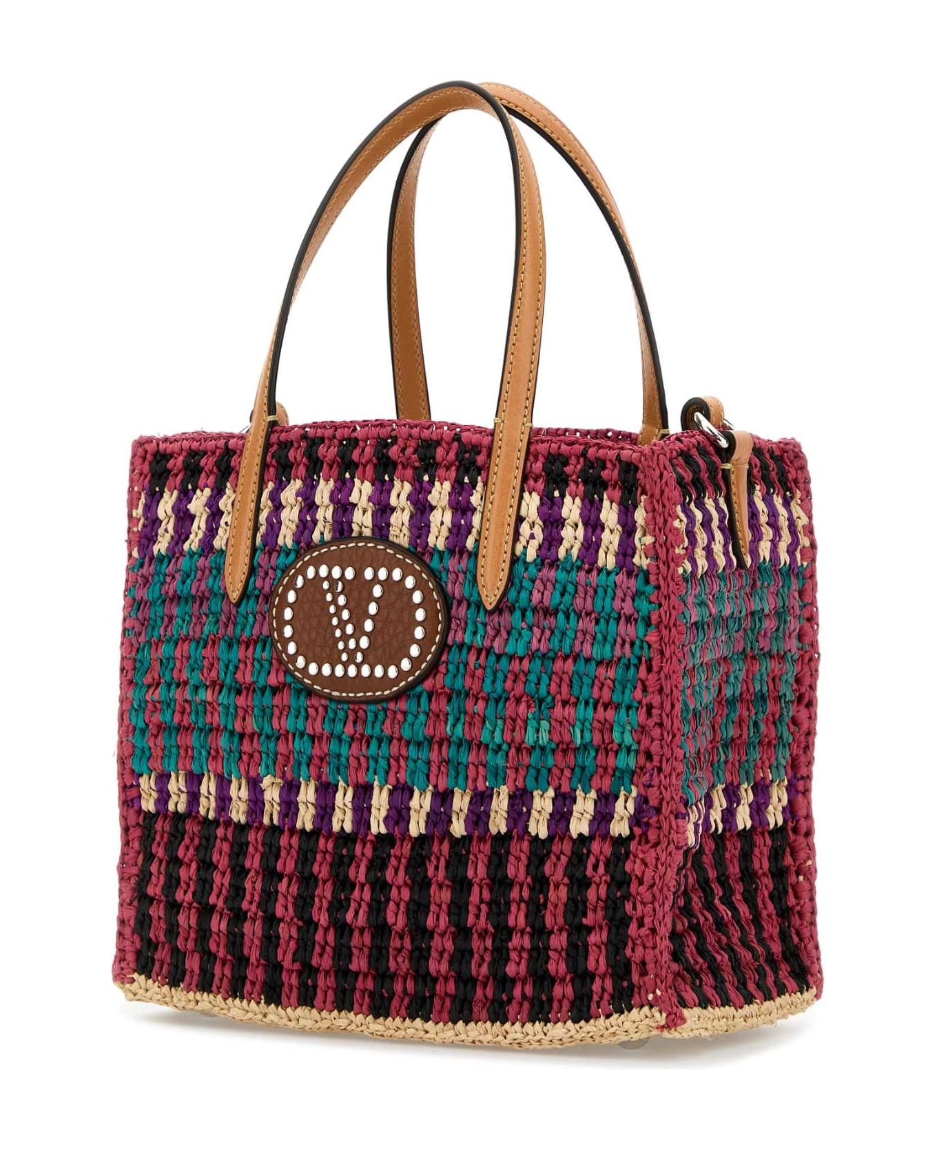 Multicolor Crochet Vlogo Handbag - 2