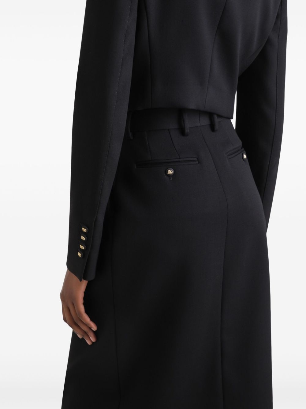 pleat-detail midi skirt - 5