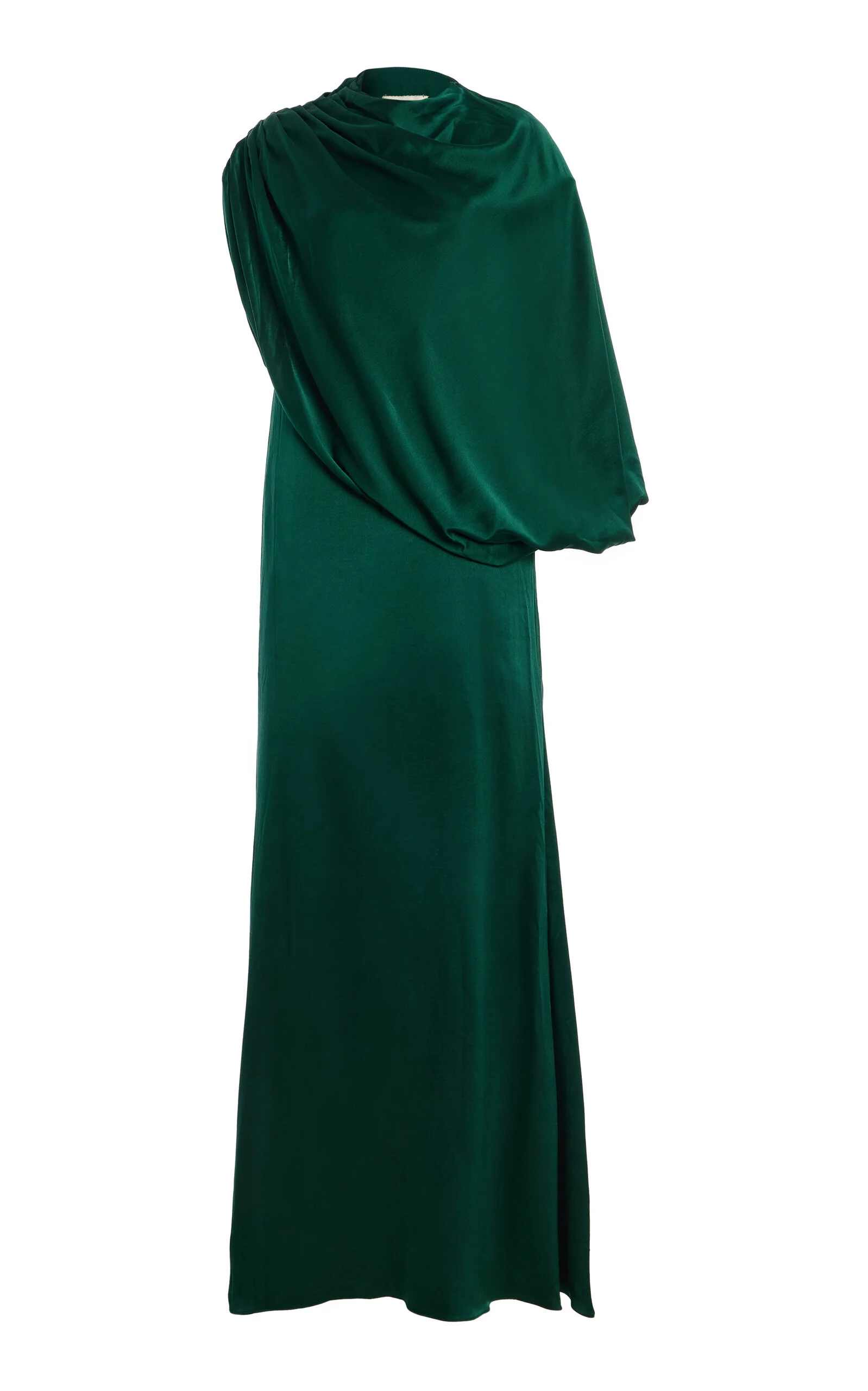 Exclusive The Talia Draped Silk-Satin Maxi Dress - 1