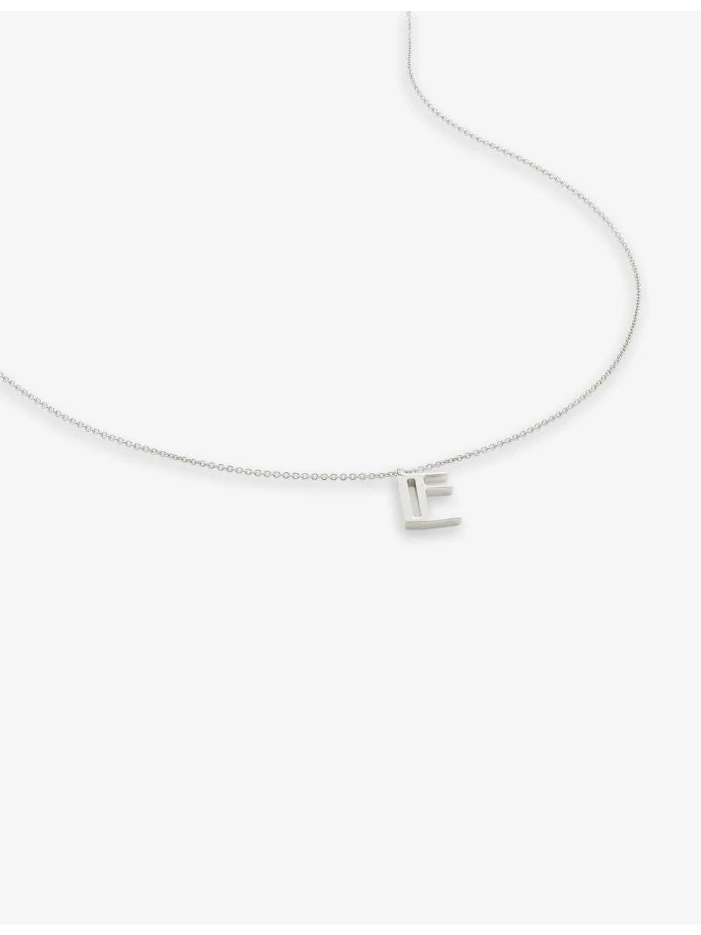 E letter-charm sterling-silver pendant necklace - 1