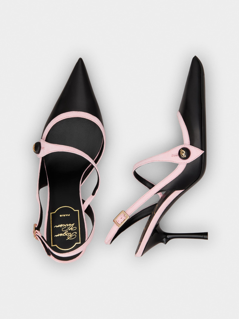Rose Vivier Slingback Pumps in leather 7