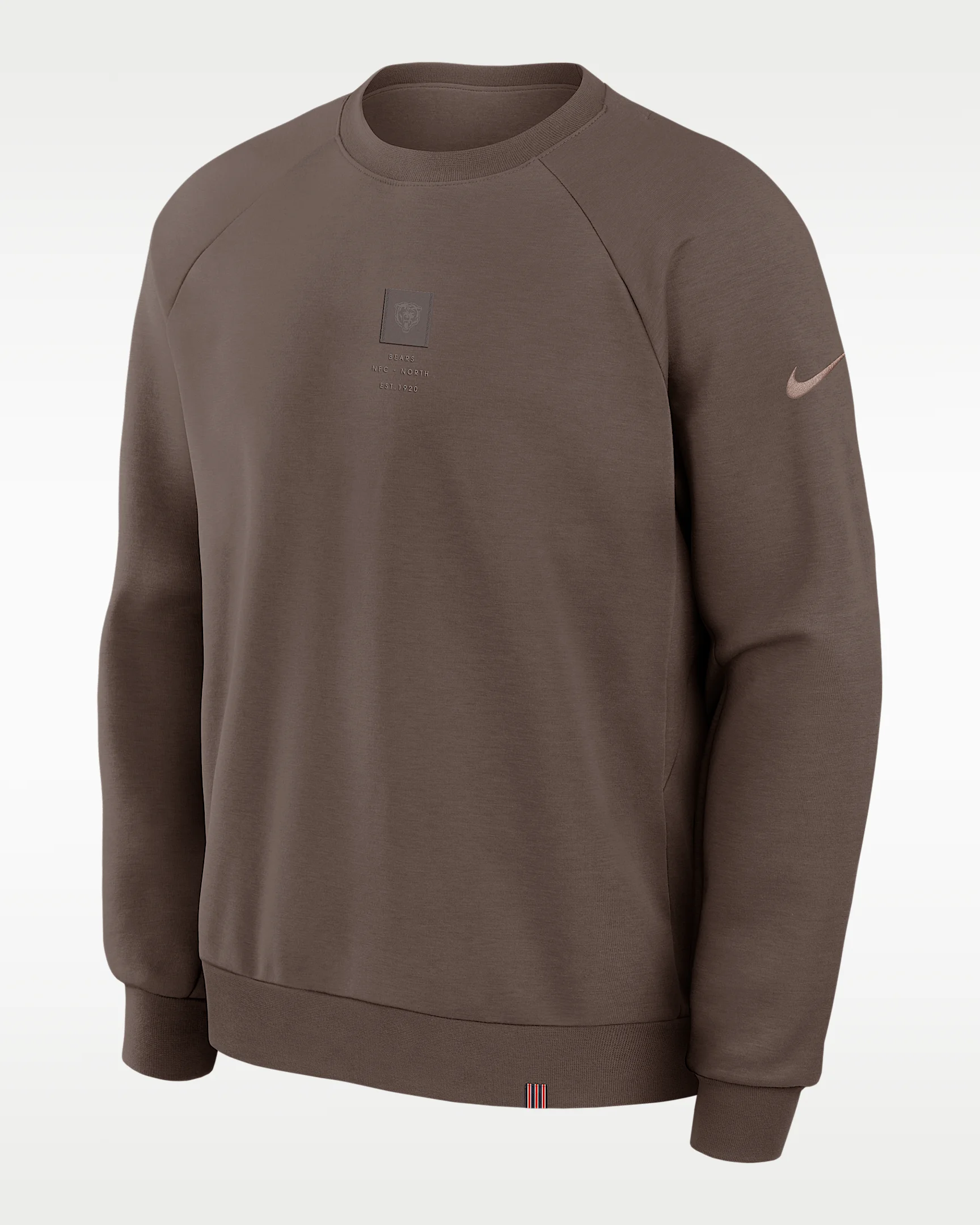 Chicago Bears Primary Men's Nike Dri-FIT NFL Pullover Crew - 1