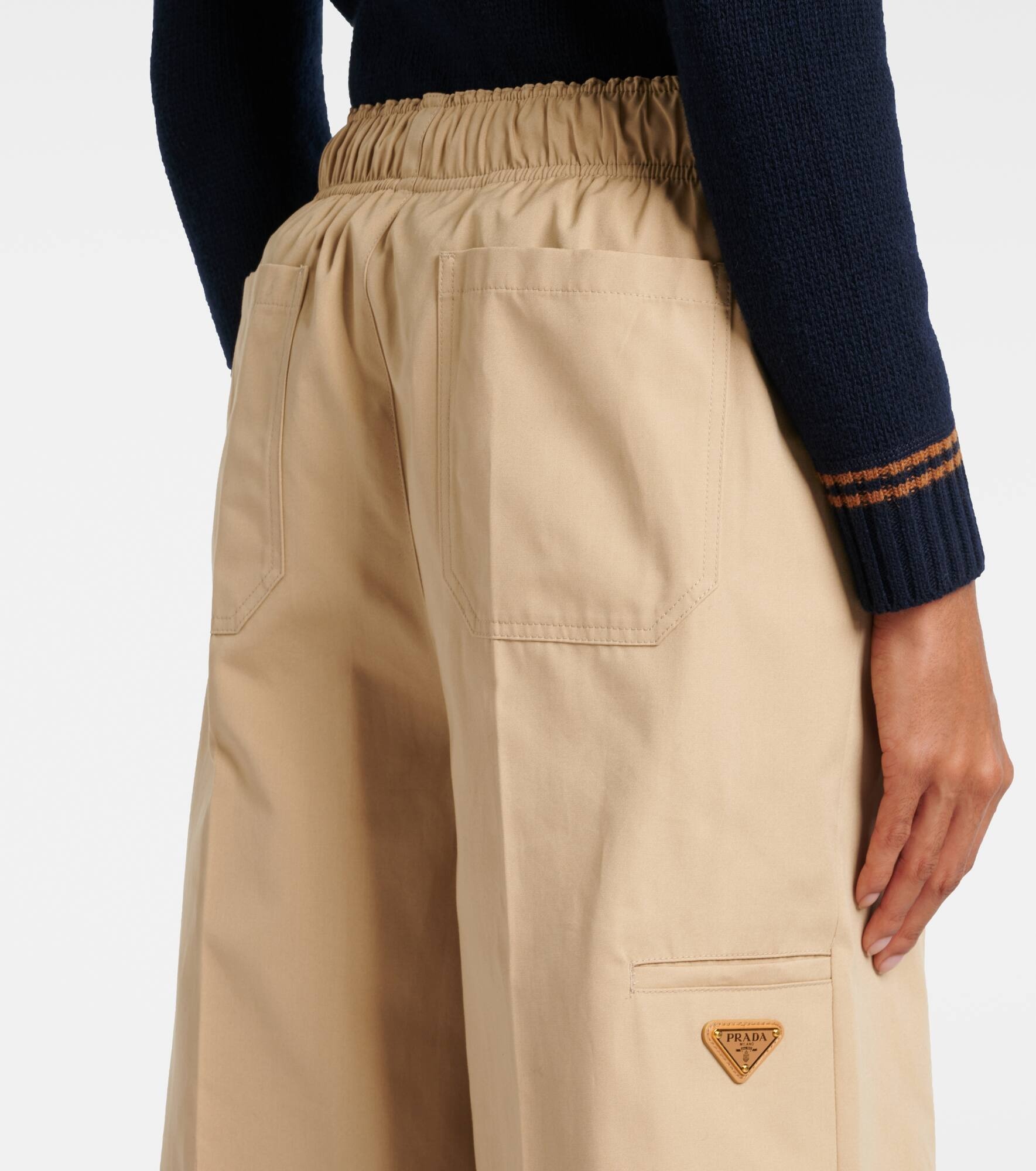 Cotton poplin straight pants - 6