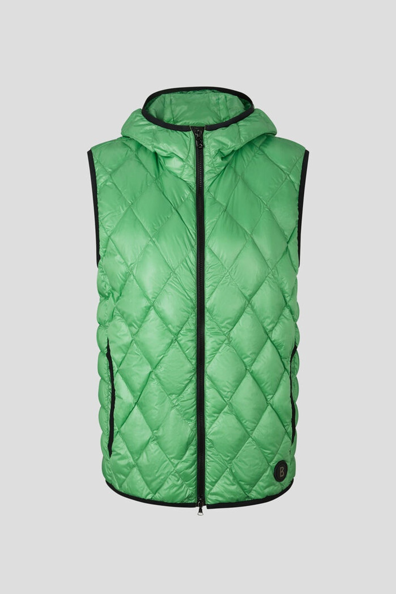 Ares Lightweight down waistcoat in Green 1