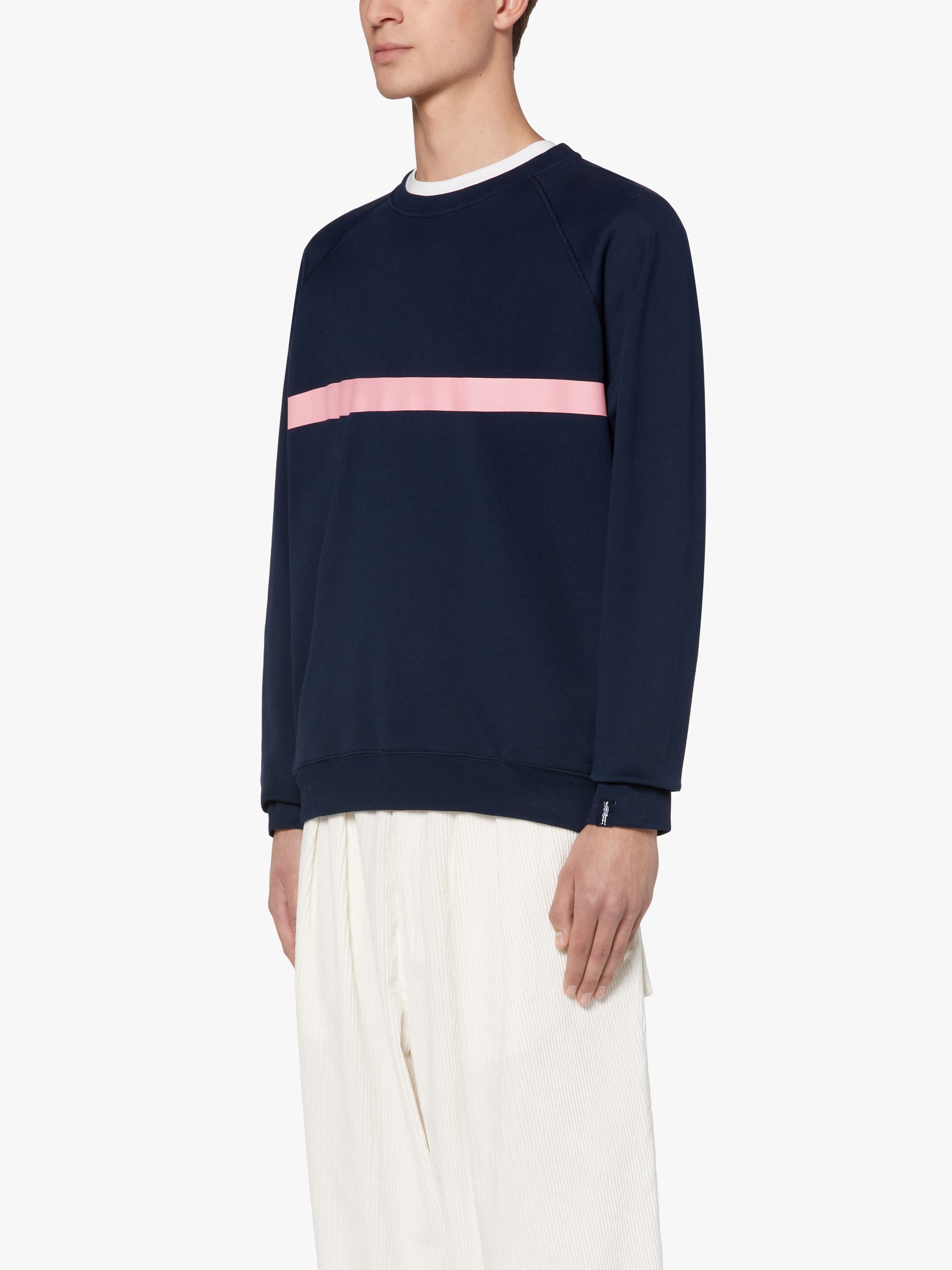 NAVY X PINK COTTON CREW NECK SWEATSHIRT | GJM-207 - 3