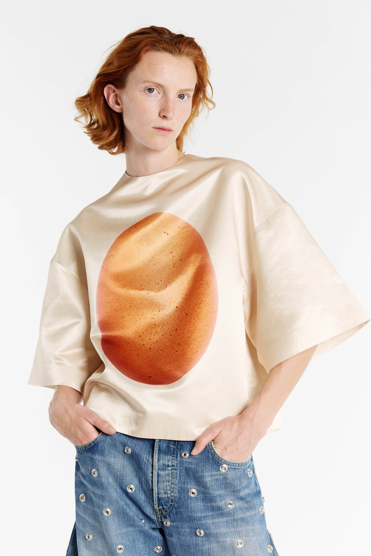 BOILED EGG SATIN TOP PEACH - 2
