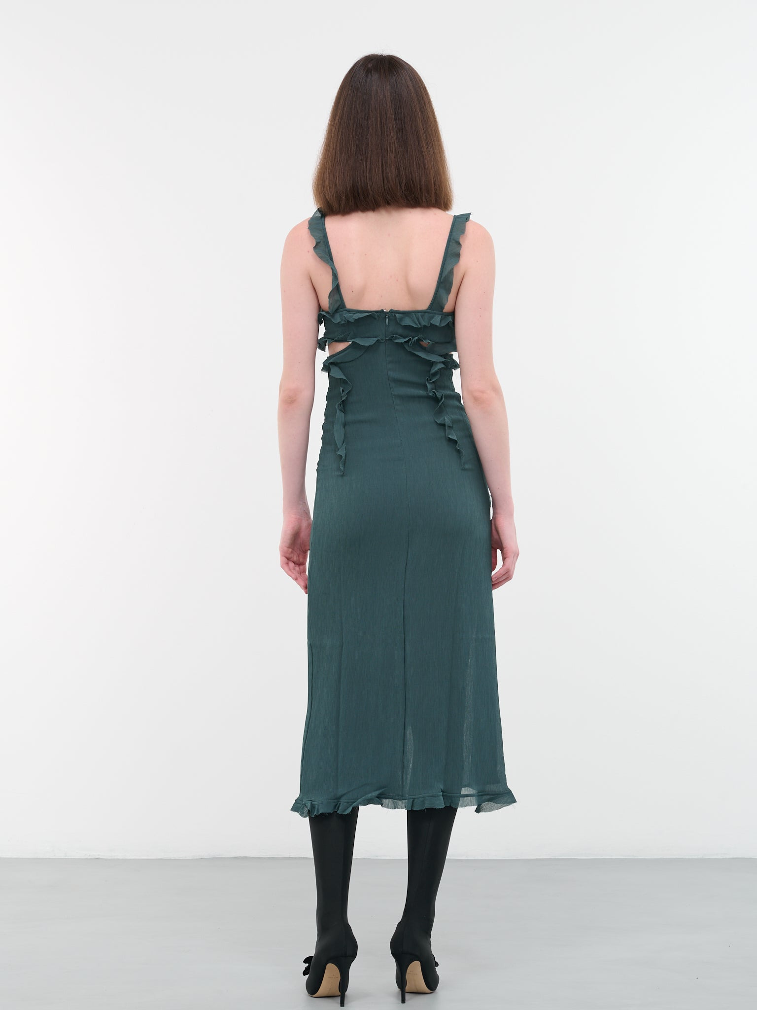 Ruffled Strap Dress - 3