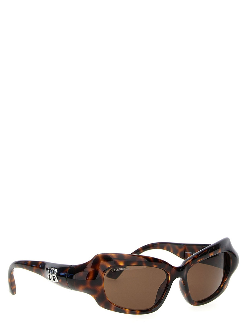 BALENCIAGA Palazzo Rectangle Sunglasses Brown outlook
