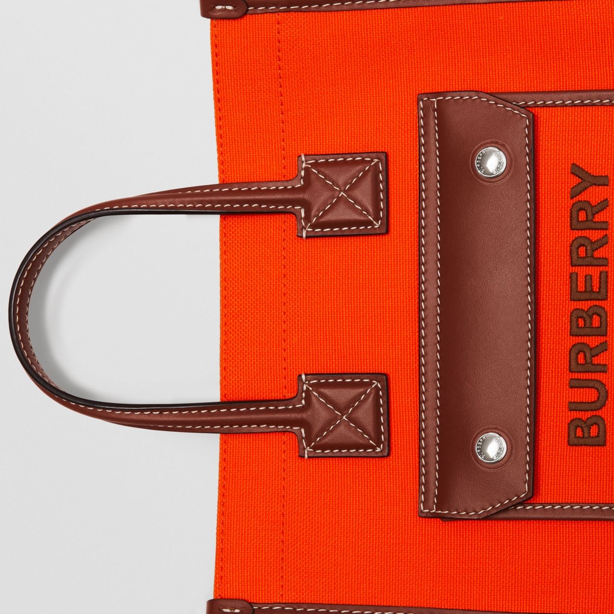 Mini Two-tone Canvas and Leather Freya Tote - 2