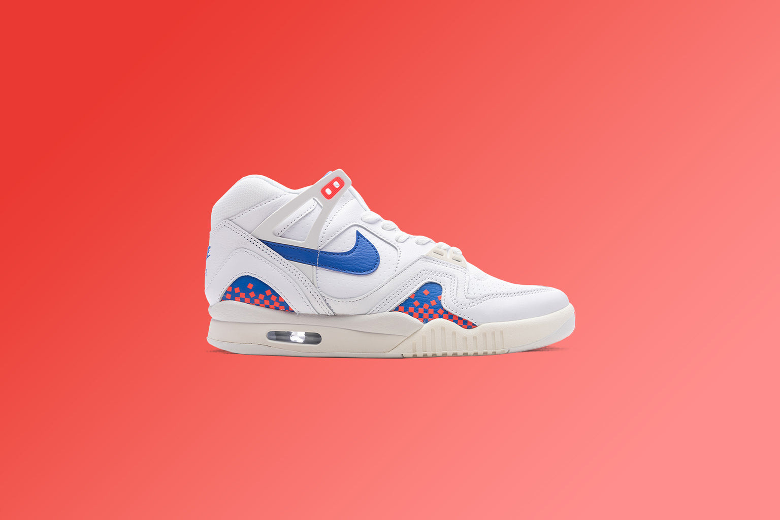 AIR TECH CHALLENGE 2 'PIXEL COURT' - WHITE/ROYAL BLUE/LASER CRIMSON - 5