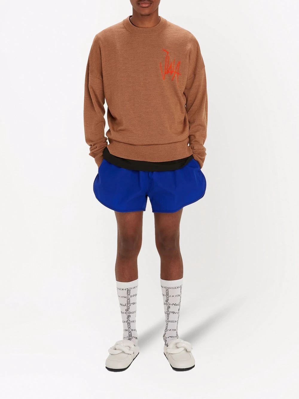 intarsia-logo crew-neck jumper - 2