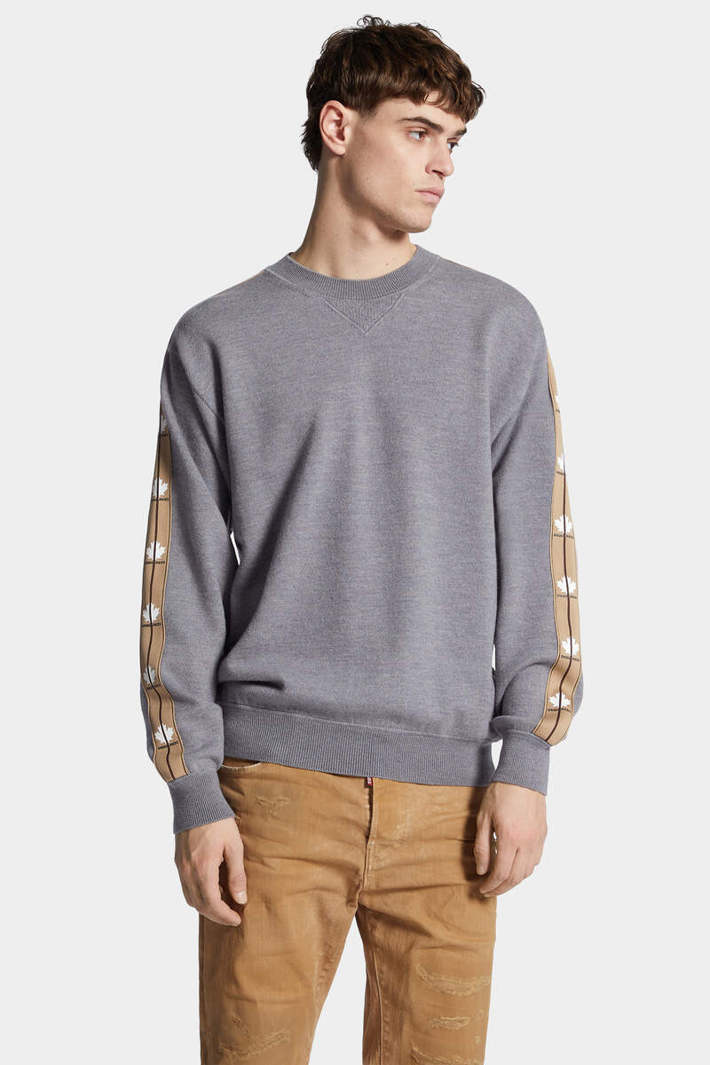 MAPLE LEAF TAPE SWEATER - 3