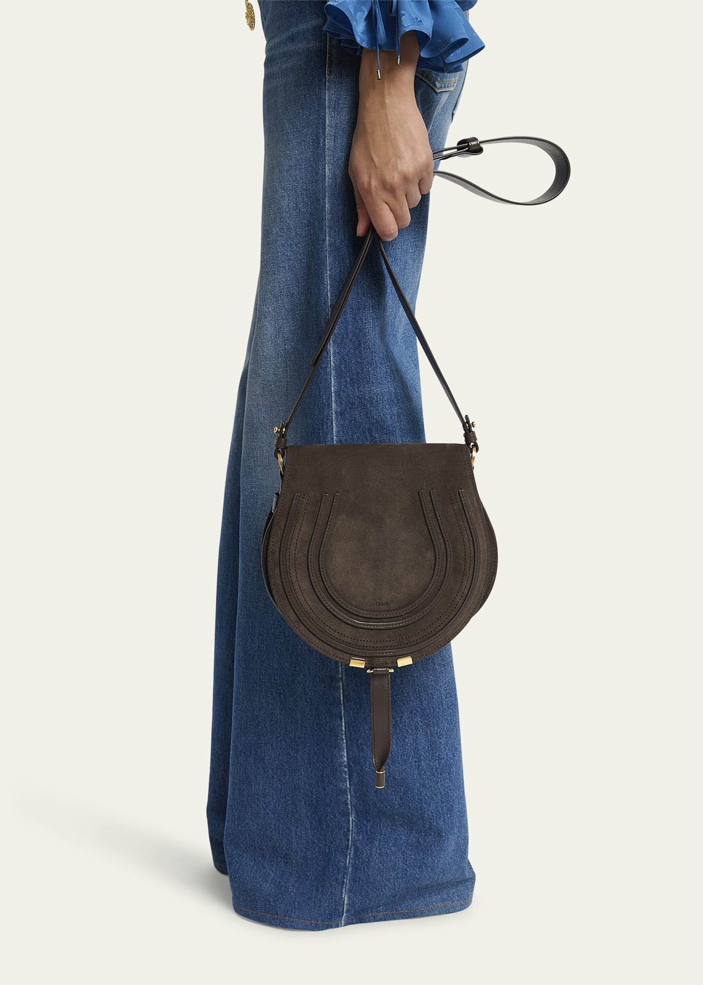 Marcie Crossbody Bag in Calfskin Suede - 2