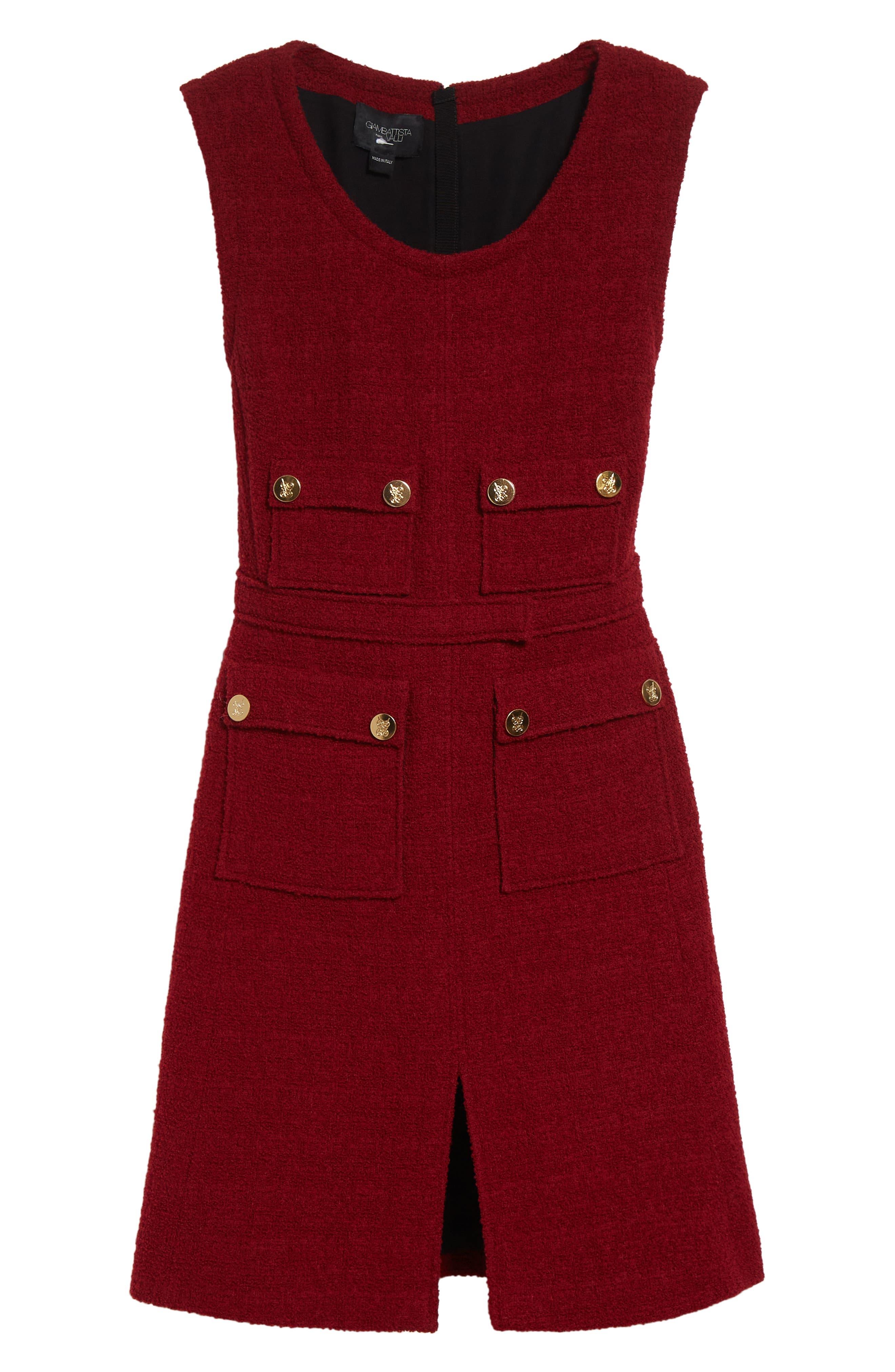 Giambattista Valli Sleeveless Bouclé Dress in Titan Red at Nordstrom - 6