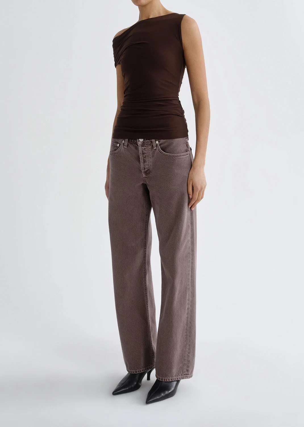 CARLIN TOP IN CHOCOLATE - 1