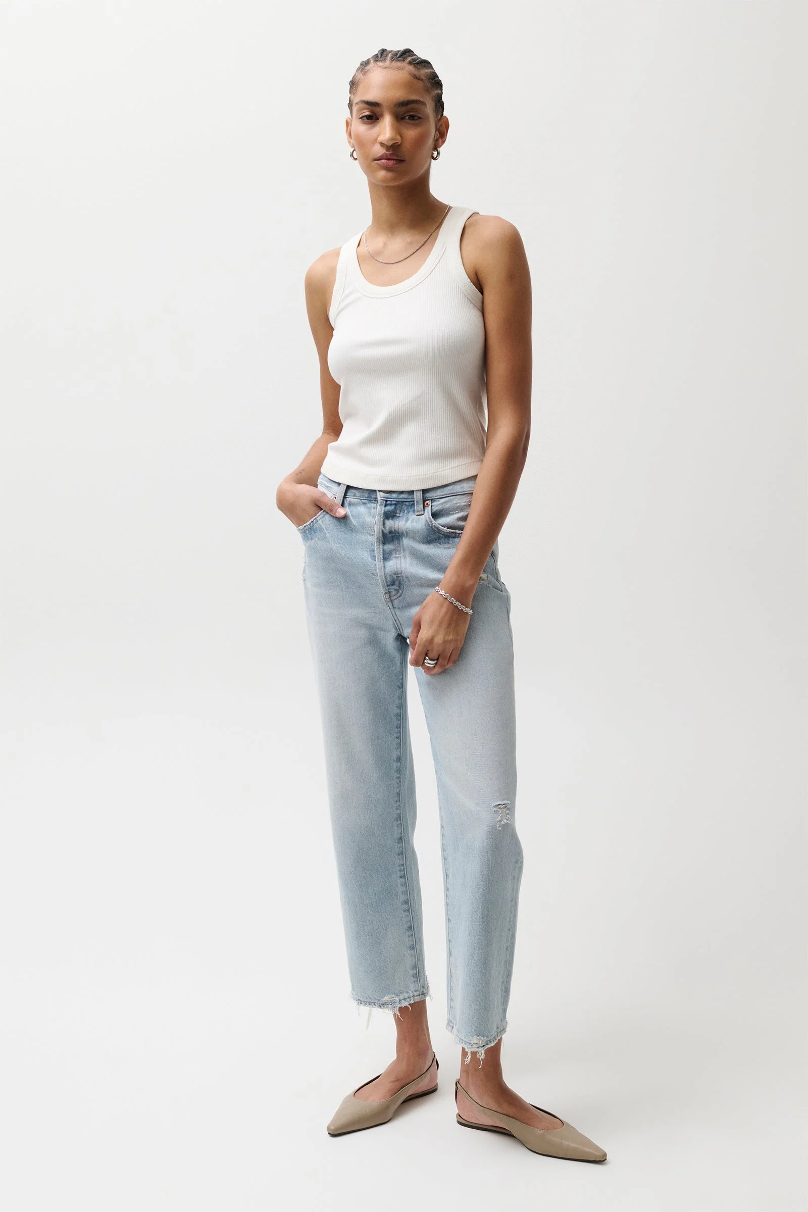 CASSIE SUPER HIGH RISE STRAIGHT JEAN - RADIANT VINTAGE - 1