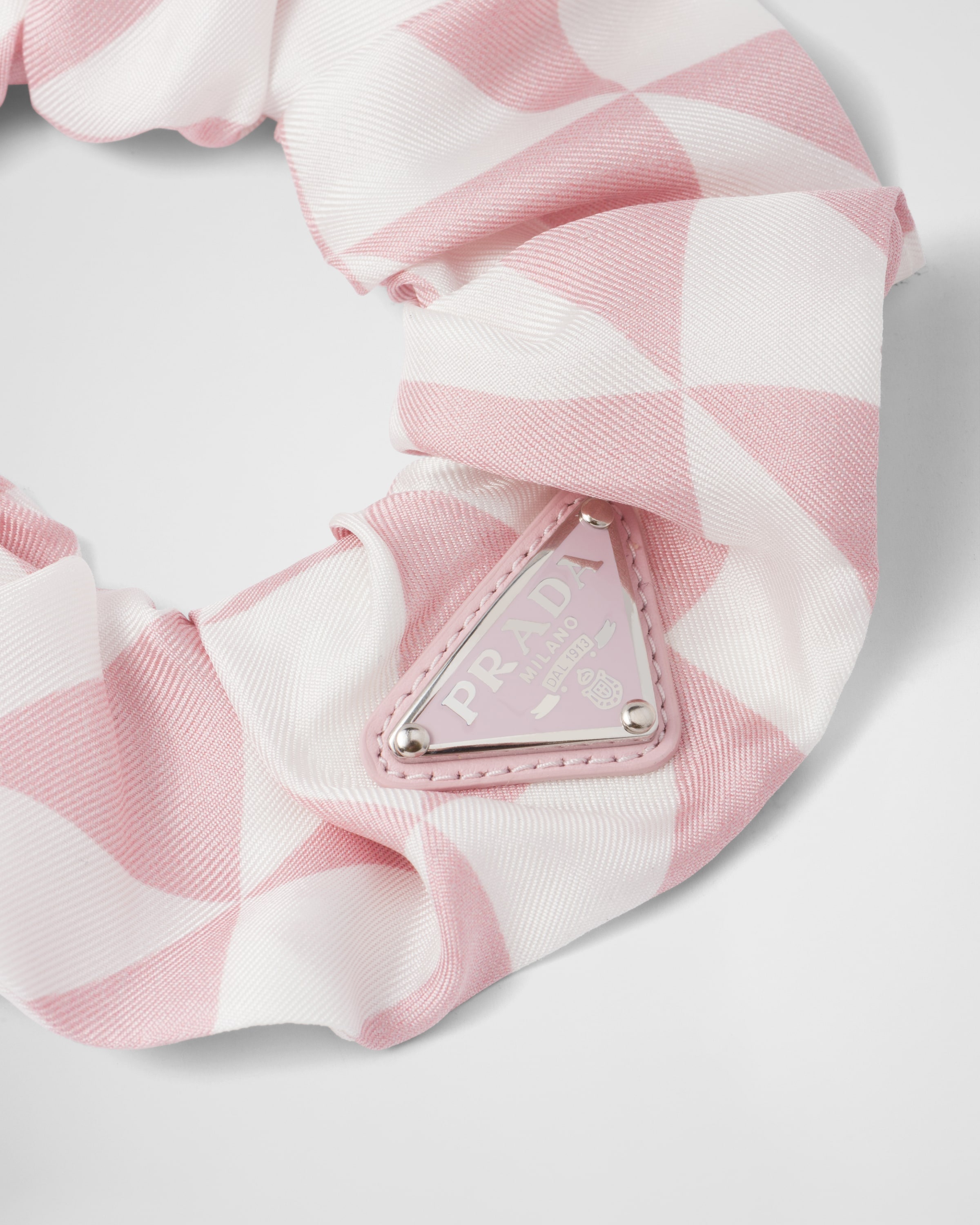 Prada Printed silk twill scrunchie | REVERSIBLE