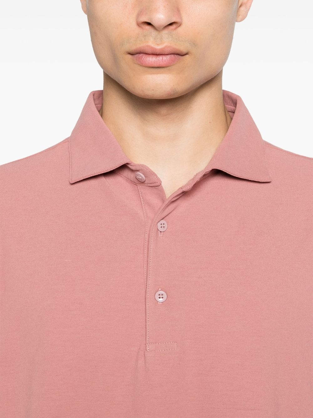 short-sleeve cotton polo shirt - 5