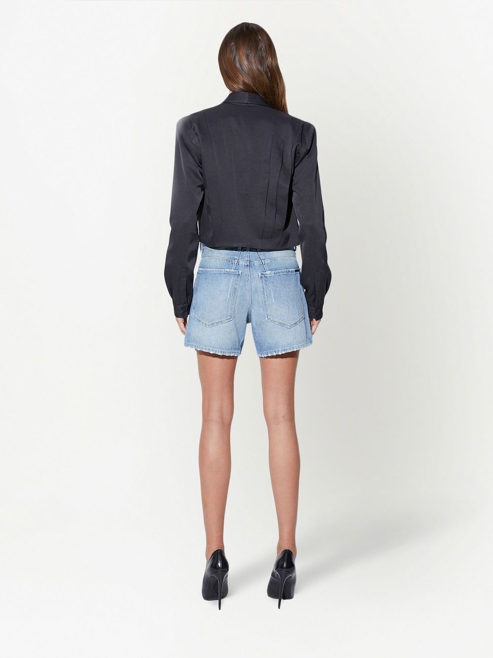 Pierce distressed denim shorts - 4
