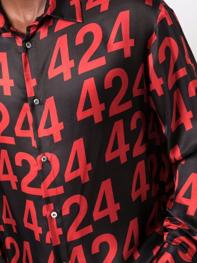 logo print shirt - 9