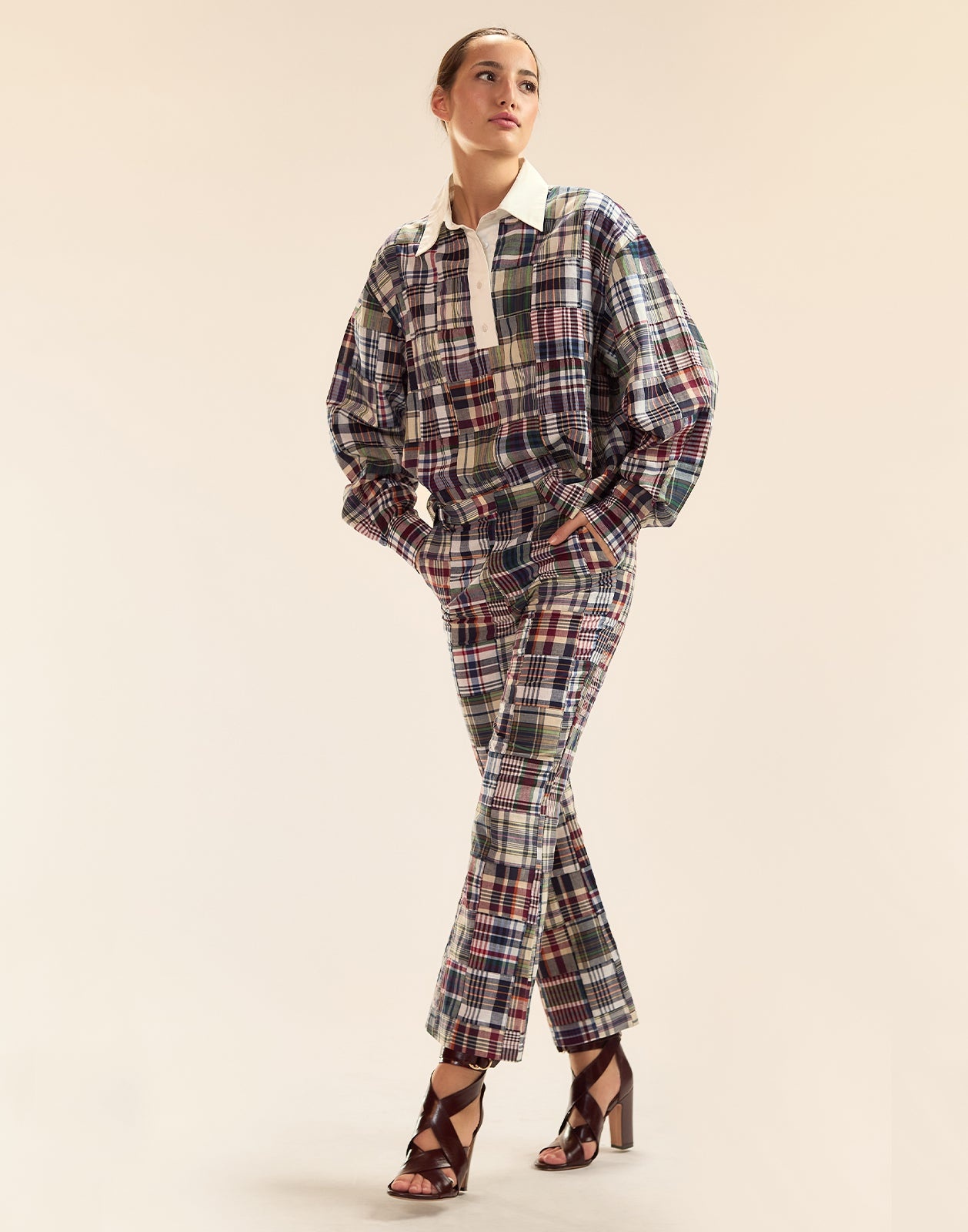 Marisol Madras Cropped Trouser - 5