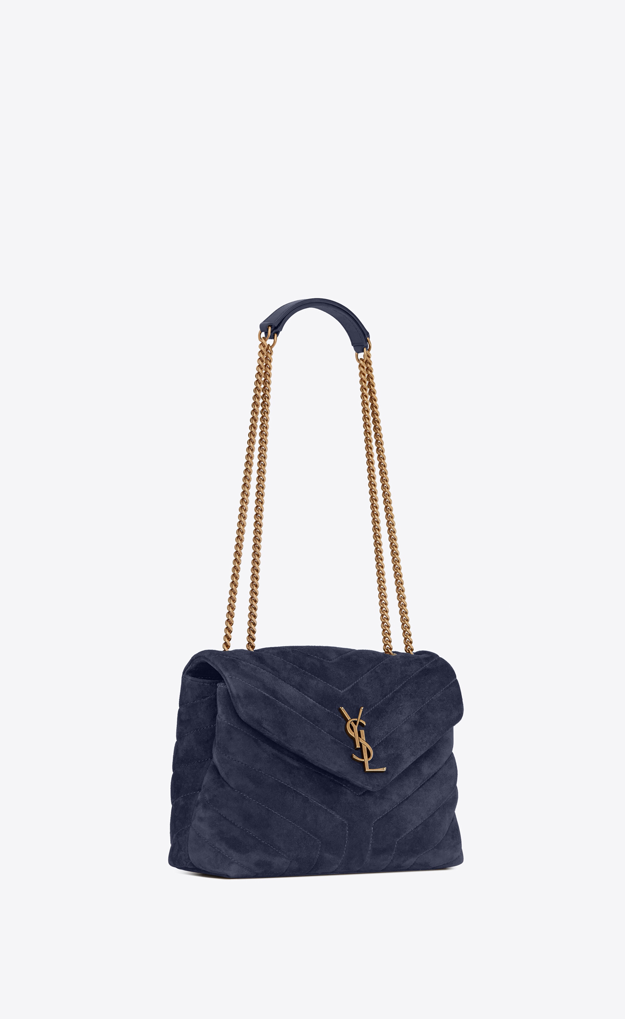 loulou small bag in y-quilted suede - 6