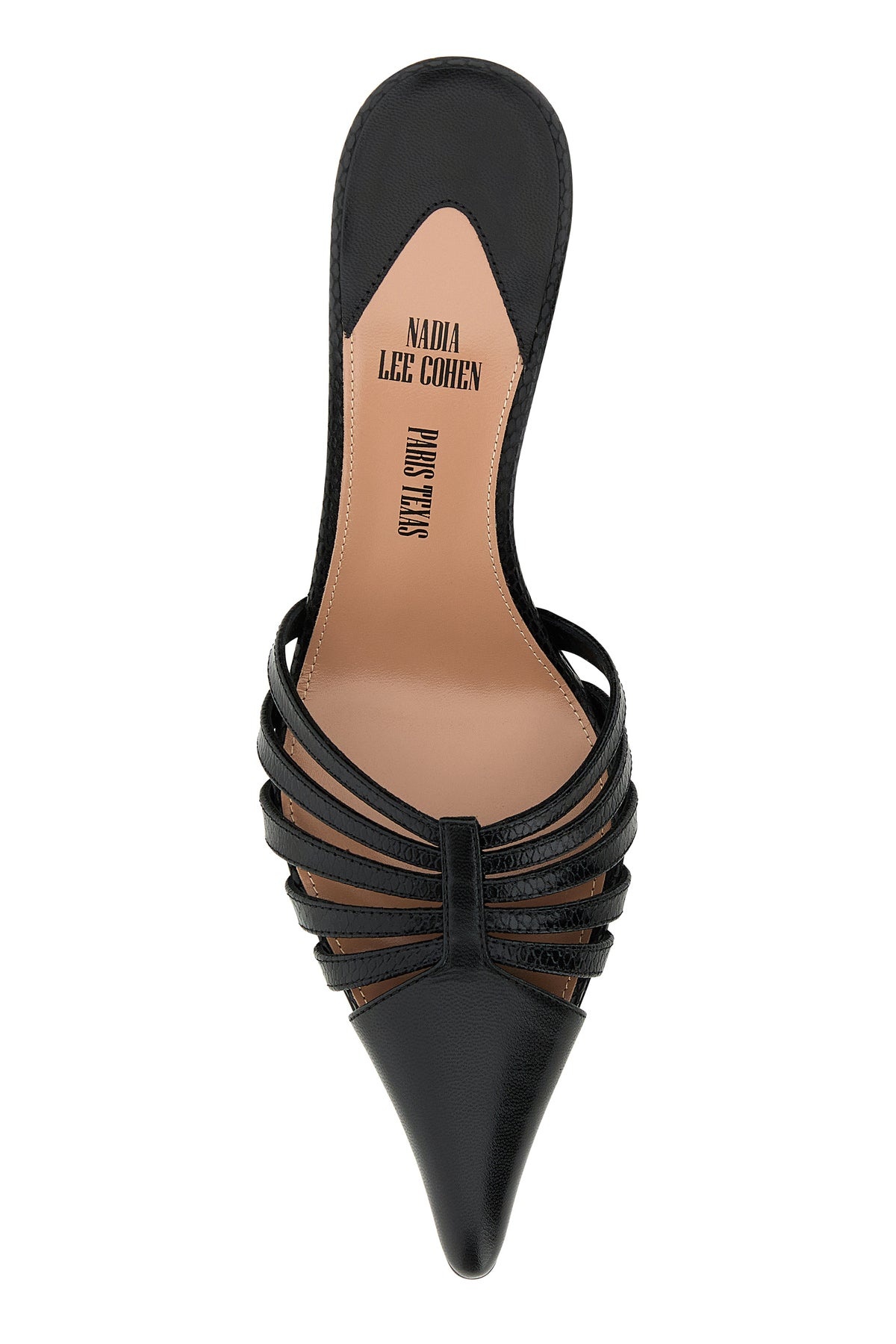 Black leather Nadia mules - 4