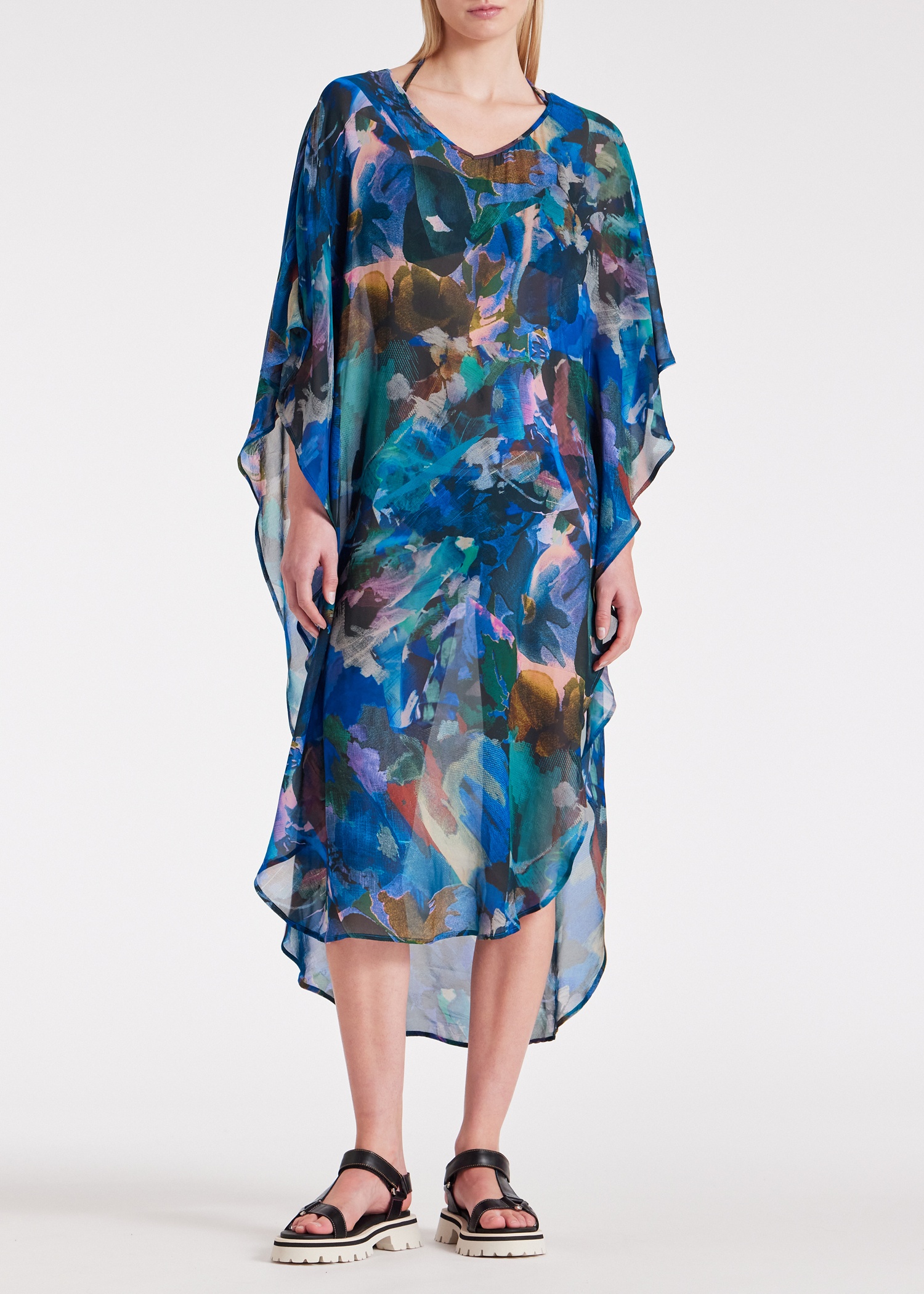 Women's Navy 'Floral Collage' Kaftan - 2