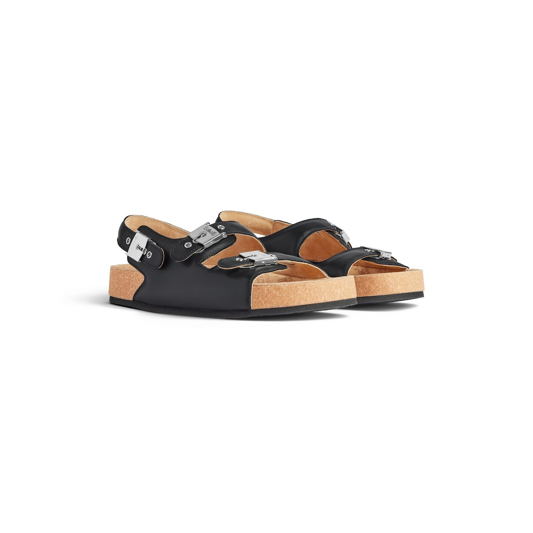 Women's Balenciaga I Scholl Flat Sandal in Black - 2