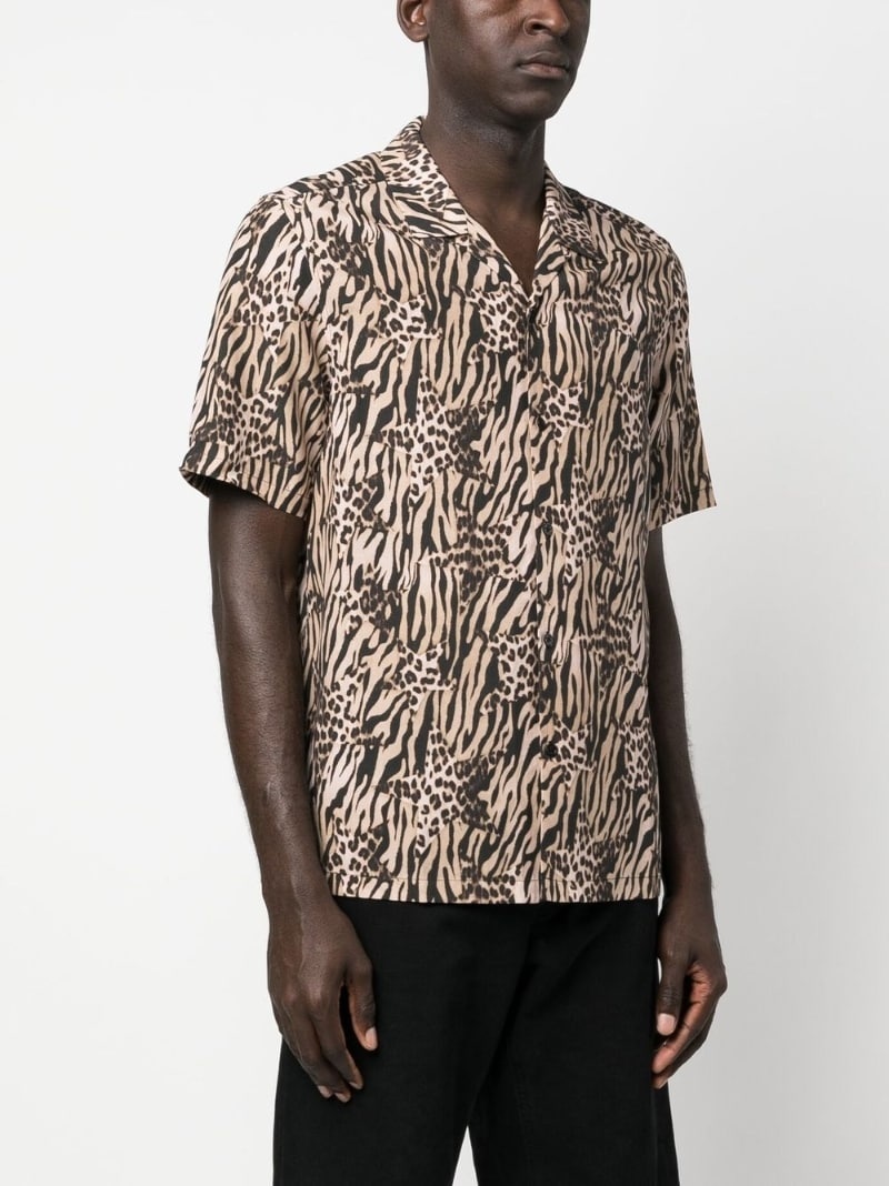 animal-print short-sleeve shirt - 3