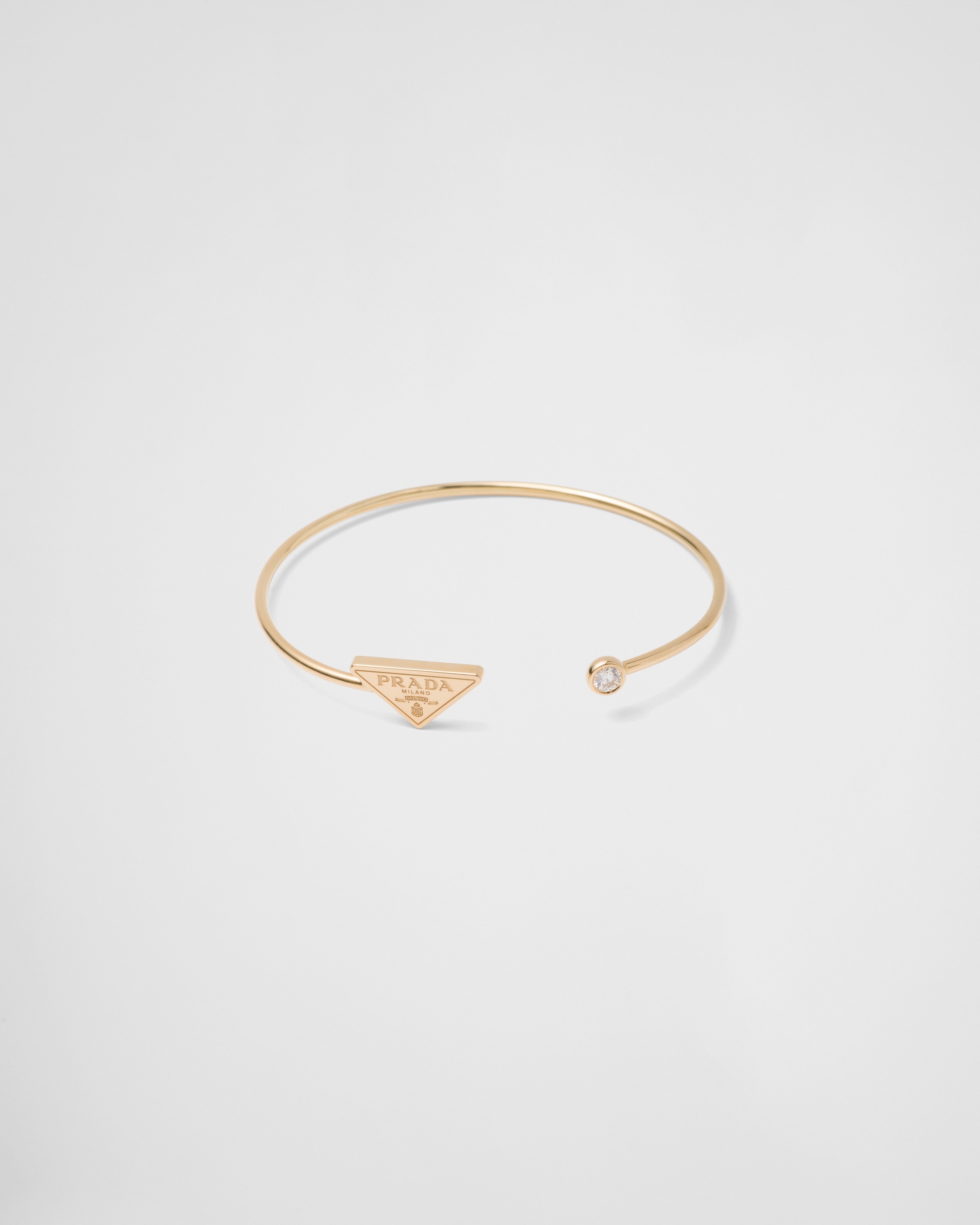 Eternal Gold bangle bracelet in yellow gold with diamond - 2