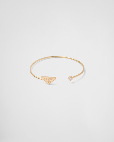 Prada Eternal Gold bangle bracelet in yellow gold with diamond outlook