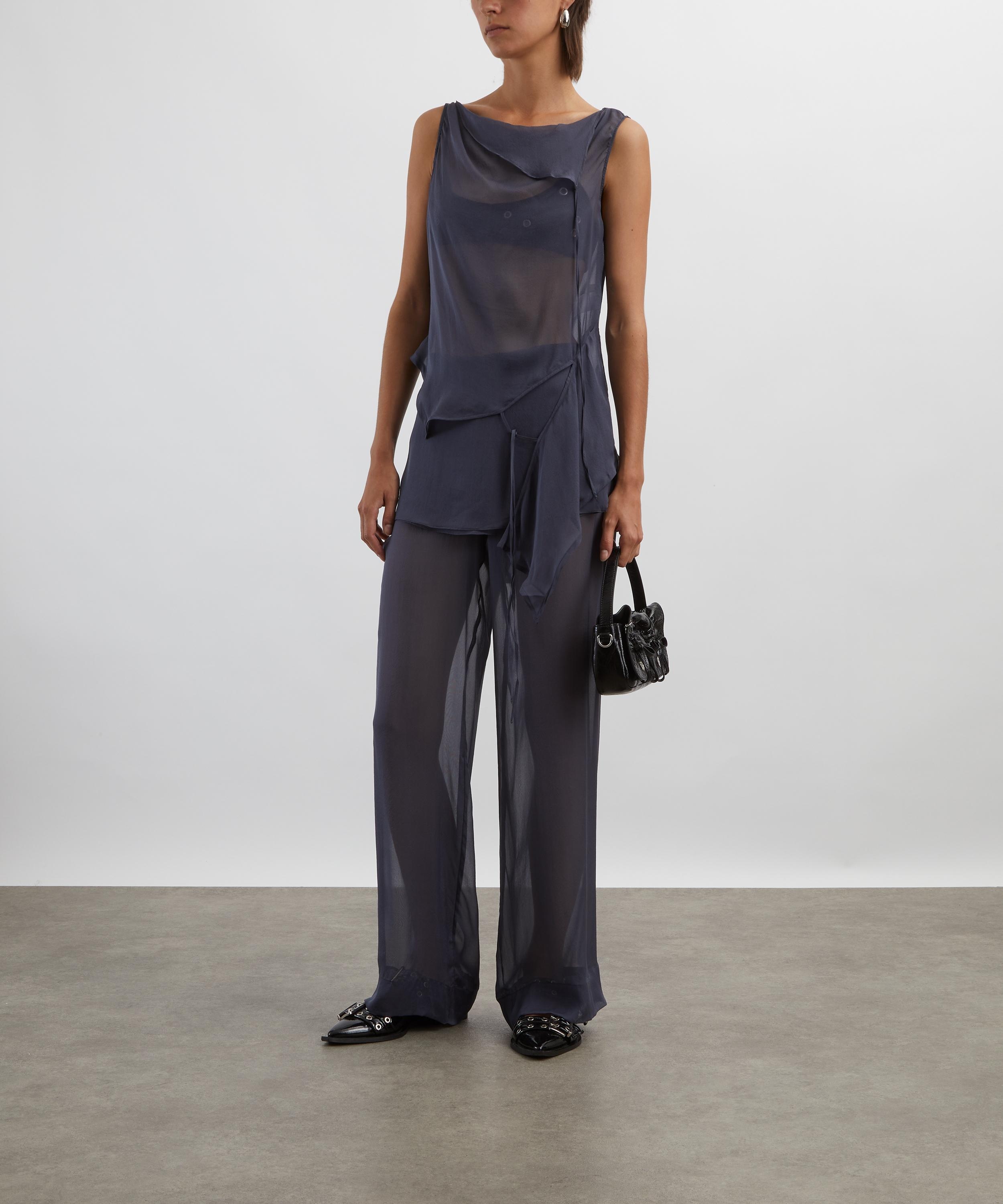 Sato Asymmetric Silk Top - 2