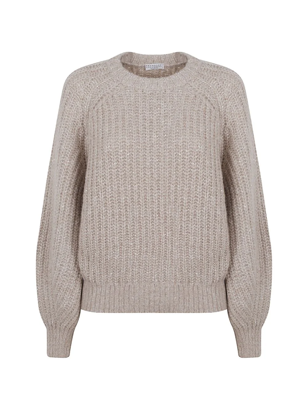 sequin-embellished ribbed-knit sweater - 1