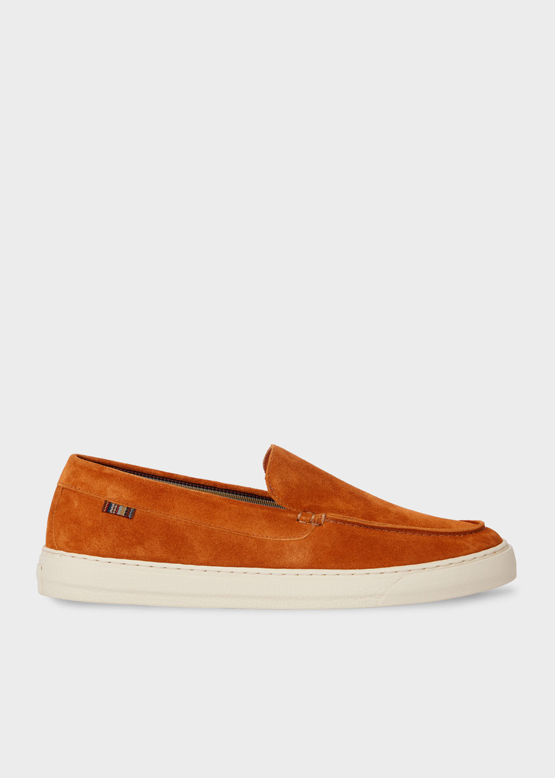 Orange Suede 'Simeon' Loafers 1