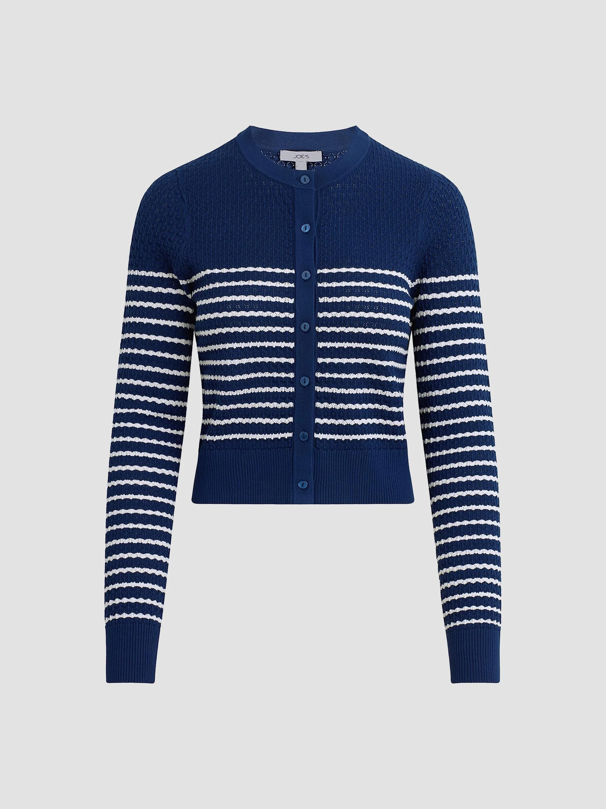 Women's Dani Pointelle-Knit Cardigan - Royal Blue Milk - 1