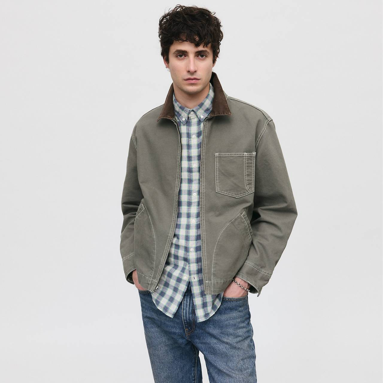 FULL-ZIP MECHANIC TRUCKER JACKET - 4