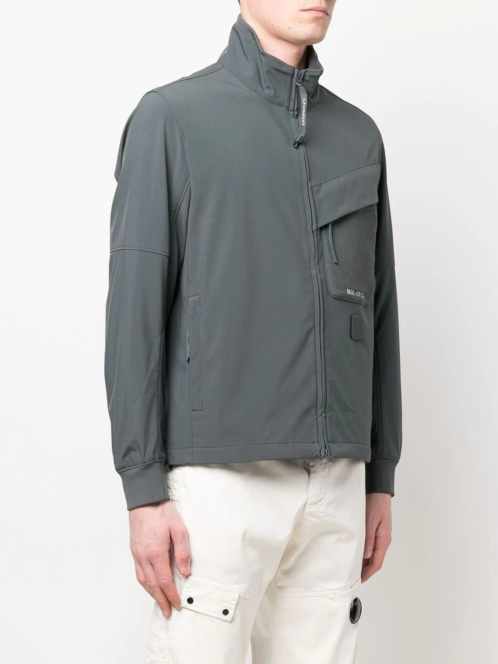 flap-pocket zip-up jacket - 3