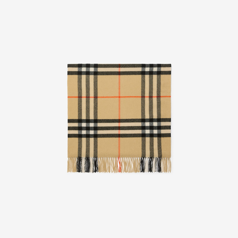 Burberry Wide Cross Stitch EKD Check Cashmere Scarf outlook