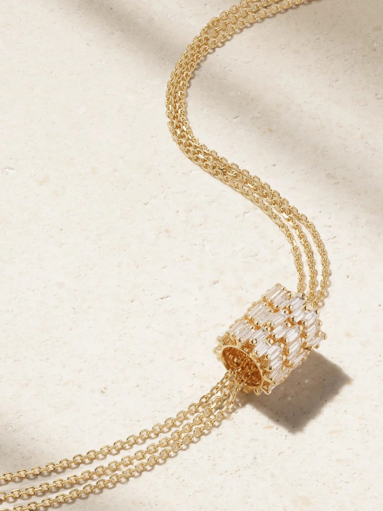 18-karat Gold Diamond Necklace - 1