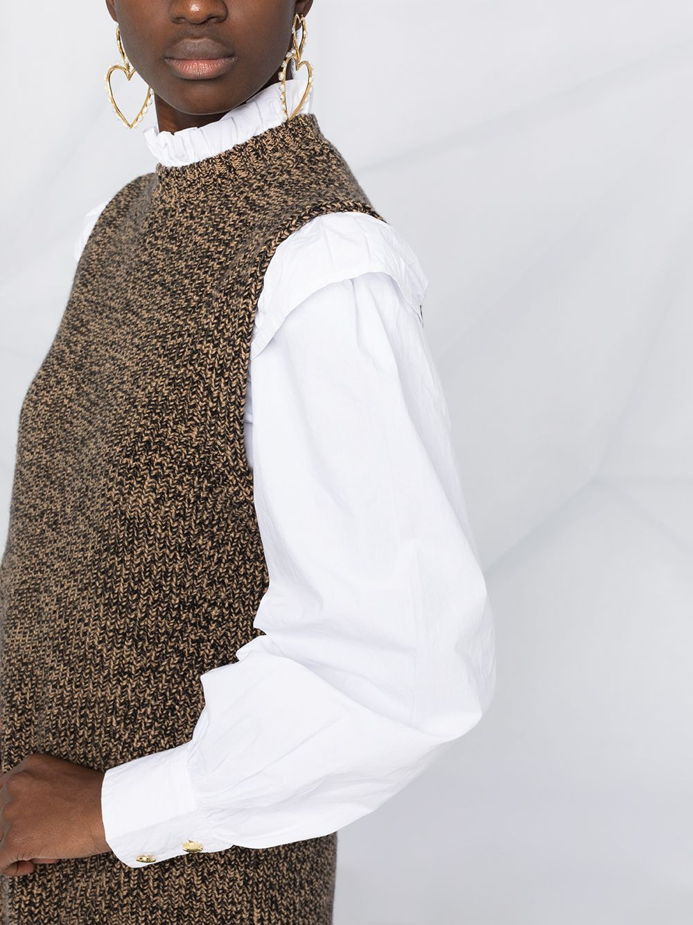 sleeveless mock neck jumper - 3
