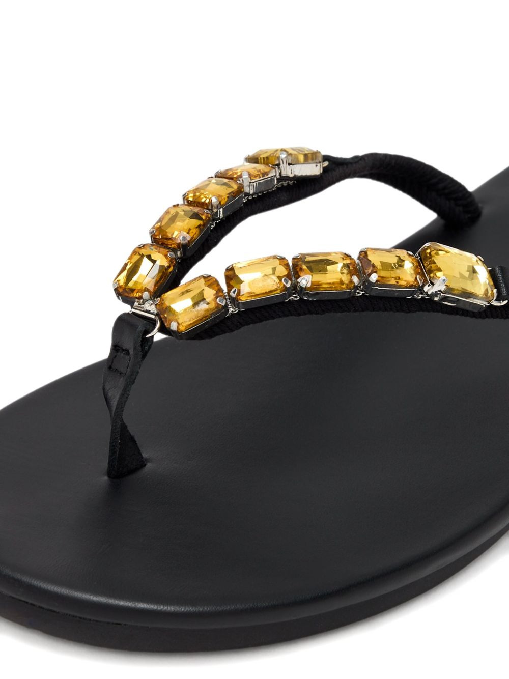 crystal-embellished T-strap flip-flops - 4