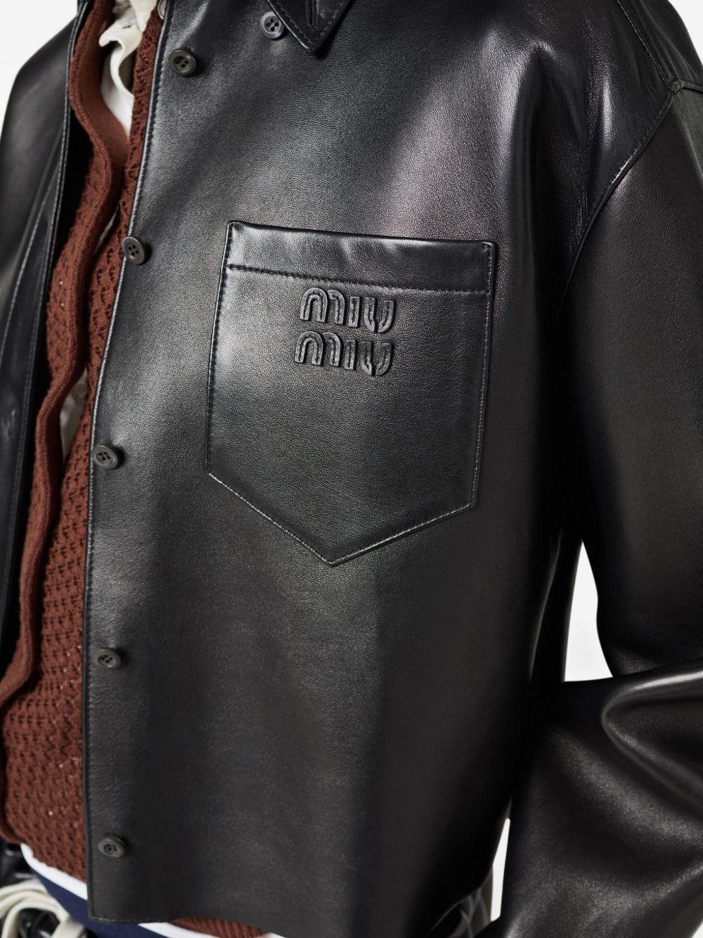 leather shirt jacket - 6