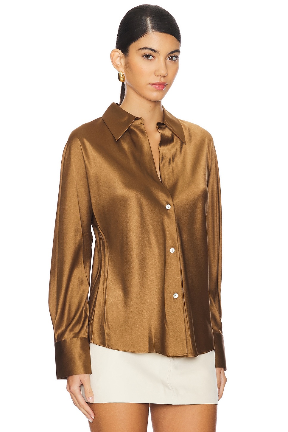 Bias Long Sleeve Blouse - 2